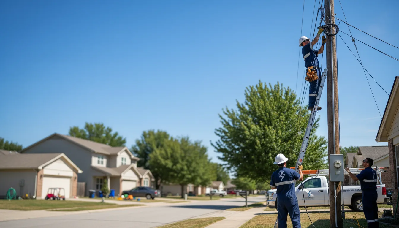 Residential electrician providing installation services in Kyle, SD